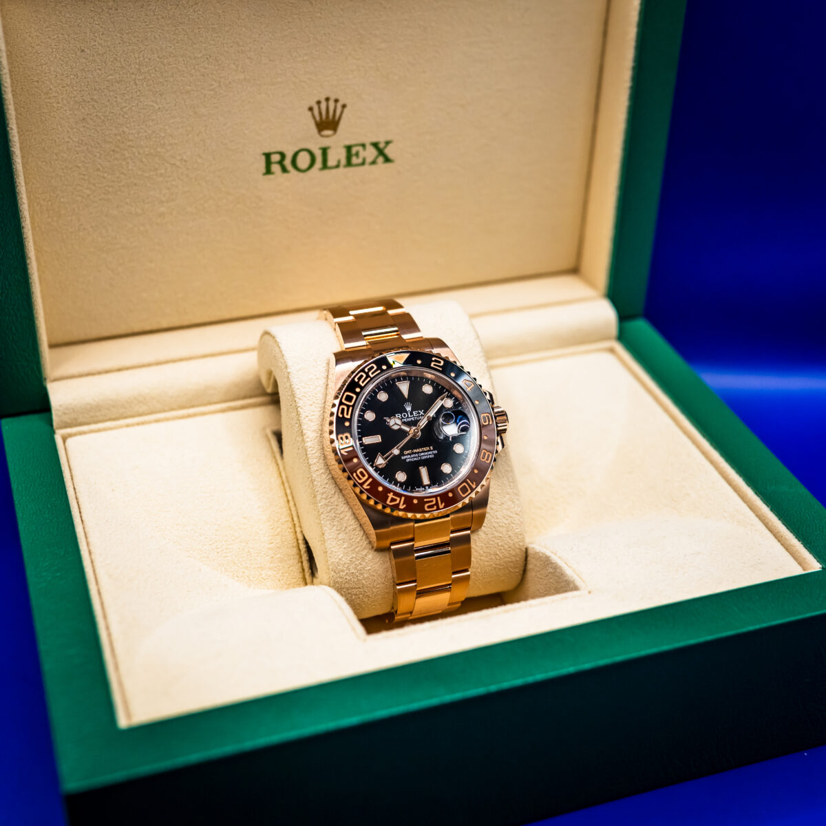 Win This Full Rose Gold Rolex ROOTBEER GMT Master II