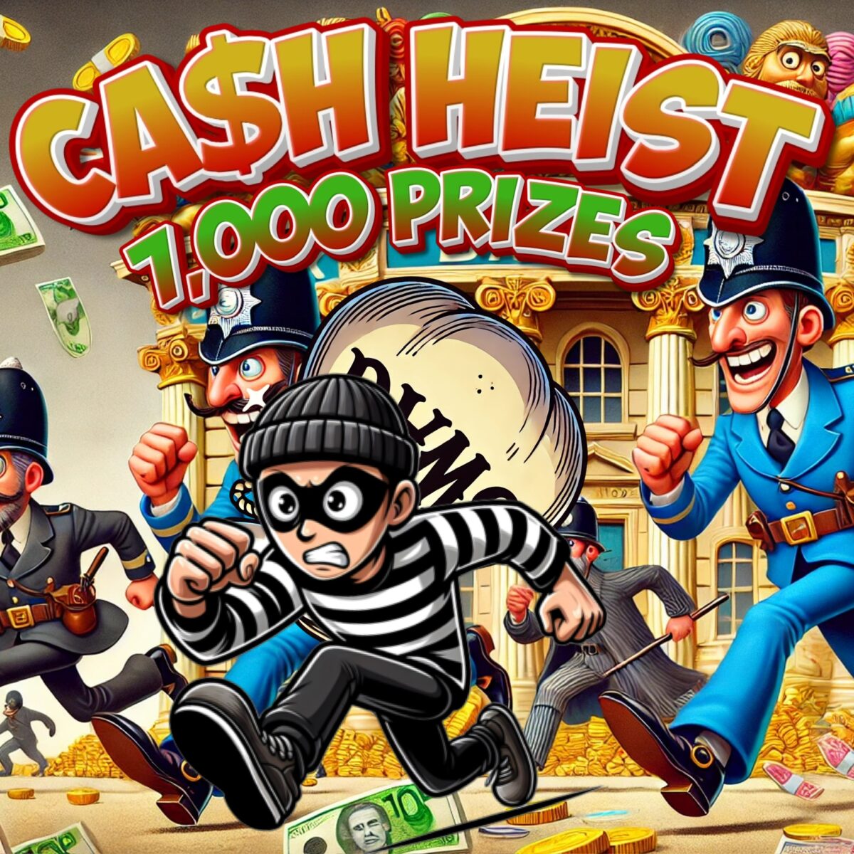 CASH HEIST - 7,000 WINS + £500 END PRIZE!