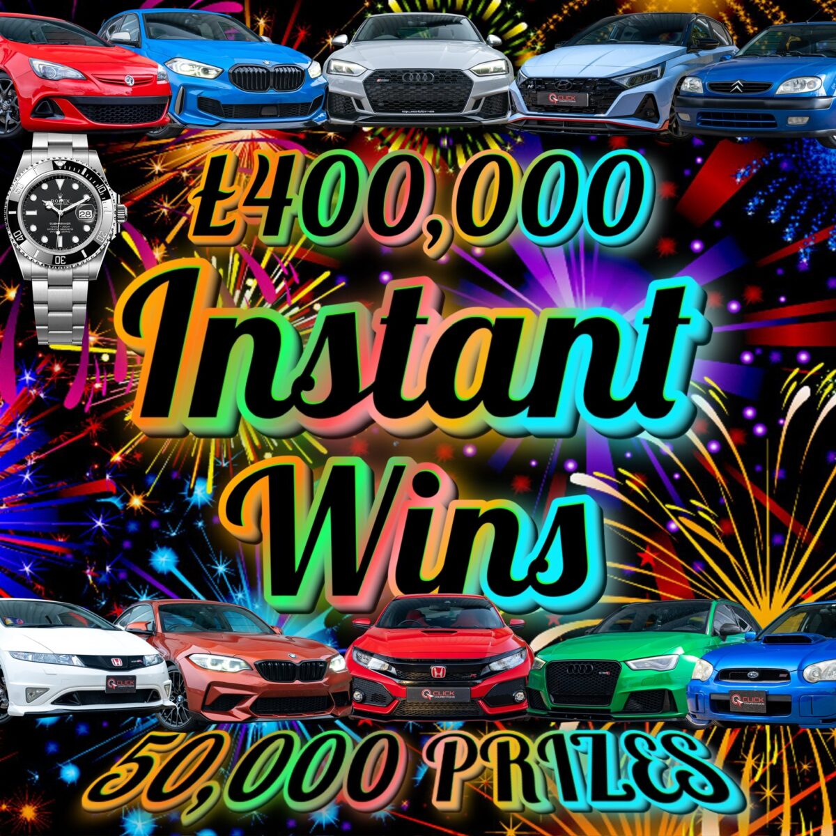 50,000 INSTANT WINS! £400,000 IN PRIZES + £2,000 END PRIZE