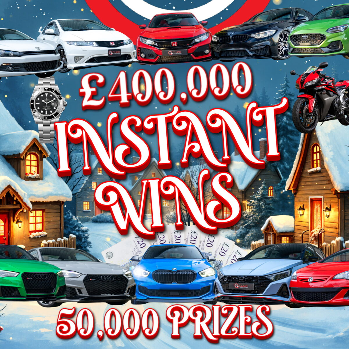 50,000 INSTANT WINS! £400,000 IN PRIZES + £2,000 END PRIZE