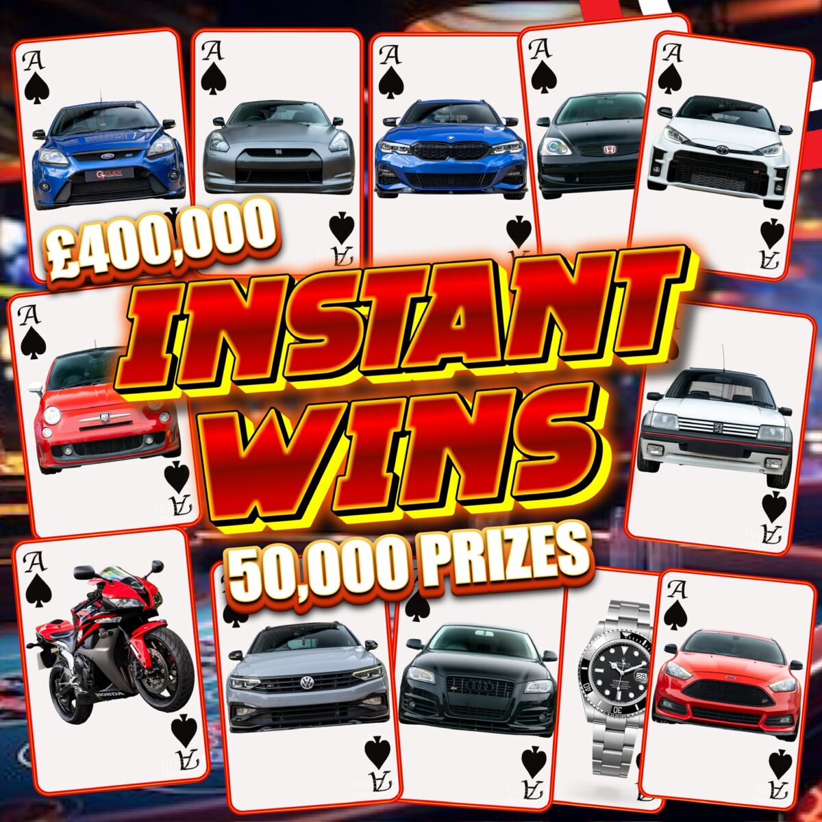 50,000 INSTANT WINS! £400,000 IN PRIZES + £2,000 END PRIZE